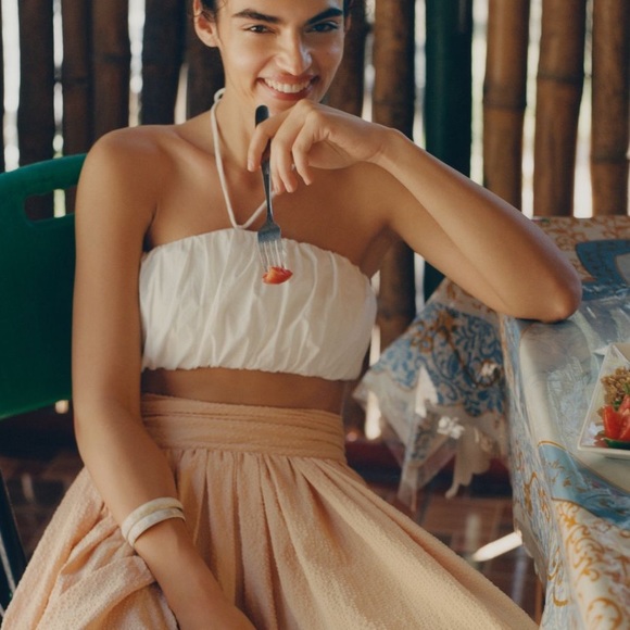 Anthropologie Maeve Woven Halter Top - Picture 2 of 6